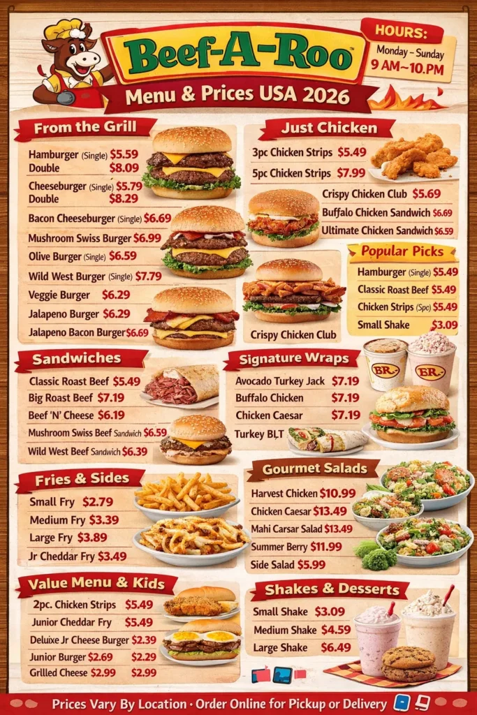 Beef-A-Roo Menu Prices
