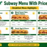Subway Menu With Prices in USA Subway Menu With Prices