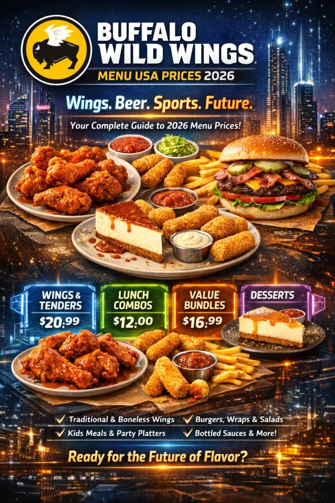 Buffalo Wild Wings Menu USA Prices