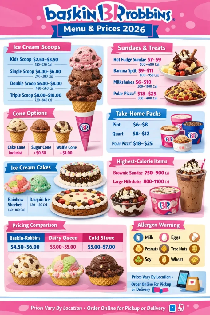 Baskin-Robbins Menu Prices