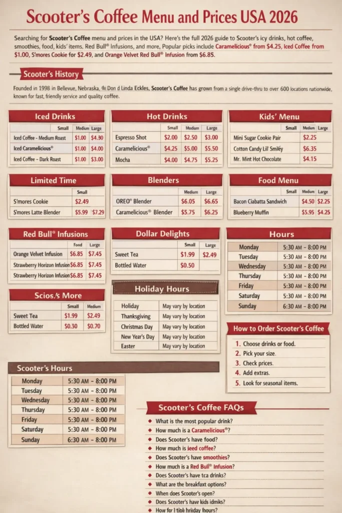 scooter's menu