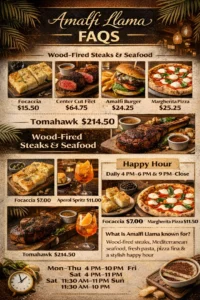 Amalfi Llama Menu With Prices