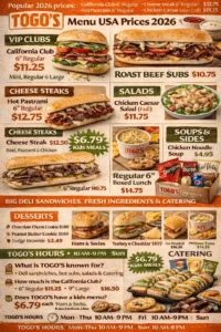 TOGO’S Menu With Prices