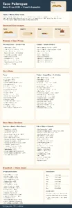 Taco Palengue Menu With Prices